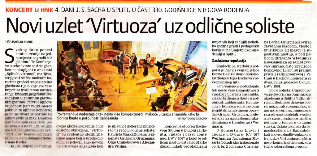 330.obljetnica Bacha Novi uzlet Splitskih virtuoza