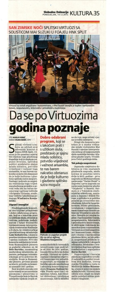 "Da se po Virtuozima godina poznaje"