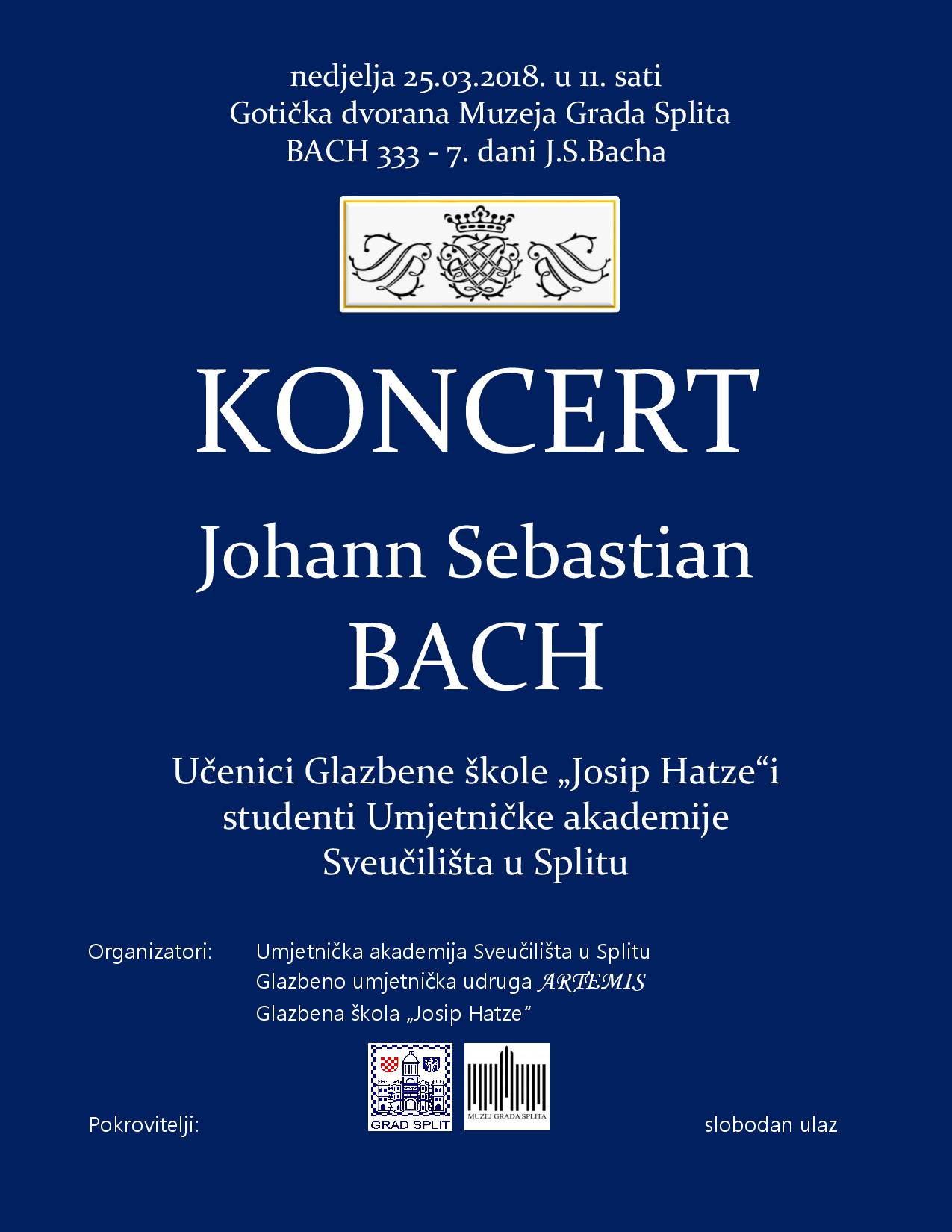 Plakat Muzej Bach 333 - 7 Dani Bacha